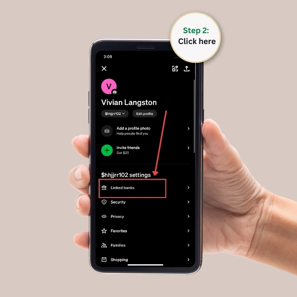 how to change banking account on cash app